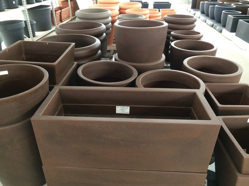 Maceta Polietileno lineal - Serie rústica Bronce